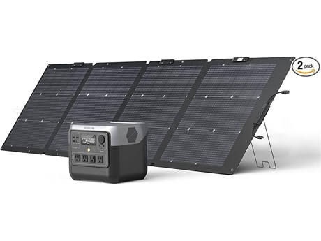 EcoFlow RIVER 2 Pro portable power station with solar panel